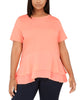 Michael Kors Women's Plus Size Layered Look Top Pink Size 2X - thumbnail