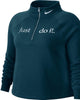 Nike Women's Plus Size Sportswear Shine 1/2-Zip Fleece Top Green Size Extra Large - thumbnail