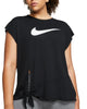 Nike Women's Plus Size Dry Side-Tie Training Top Black Size 1X - thumbnail