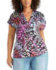 Rachel Roy Plus Size Women's Odelia Top Black Size 1X - thumbnail