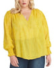 Rachel Rachel Roy Women's Plus Size Lulu Blouse Yellow Size 0X - thumbnail