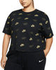 Nike Women's Plus Workout Performance Crop Top Black Size 1X - thumbnail