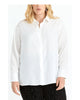 Rachel Roy Women's Plus Najila Blouse Split Neck Collared White Size 0X - thumbnail