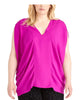 Rachel Roy Women's Plus Rima Pintuck Pleated Blouse Purple Size 2X - thumbnail