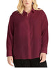 Rachel Roy Women's Plus Najila Split Back Blouse Red Size 3X - thumbnail