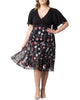 Lillian Embroidered Mesh Midi Cocktail Dress - thumbnail