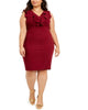 Almost Famous Women's Trendy Plus Open Back Ruffled Dress Red Size 3X - thumbnail