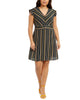 Monteau Women's Plus Size Ruffle-Sleeve Fit & Flare Dress Green Size 2 Extra Large - thumbnail