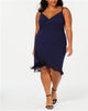 Betsey Johnson Women's Plus Fringe Trim Sheath Dress Blue Size 18W - thumbnail