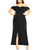 City Chic Women's Trendy Plus Size Savannah Maxi Dress Black Size XS/14 - thumbnail