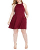 Speechless Women's Trendy Plus Size Bow-Back A-Line Dress Purple Size 20 - thumbnail