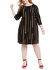 Tommy Hilfiger Women's Plus Chain Print Dress Navy Size 22W - thumbnail