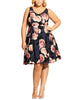 City Chic Women's Trendy Plus Size Love Is Sweet Dress Black Size Petite Small - thumbnail