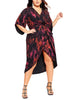 City Chic Women's Trendy Plus Size Garnet Slither Dress Bright Red Size 24W - thumbnail