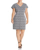 Michael Kors Women's Plus Jacquard Plaid Bodycon Dress Black Size 3X - thumbnail