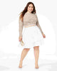City Studios Women's Trendy Plus Lace Fit & Flare Dress Brown Size 18W - thumbnail