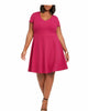 B Darlin Women's Trendy Plus Size Bow-Back Skater Dress  Purple Size 16 - thumbnail