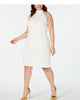 Teeze Me Women's Plus Halter Party Dress White Size 24 - thumbnail