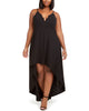 Speechless Women's Trendy Plus Size Scalloped High-Low Dress Black Size 2X - thumbnail