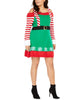 Planet Gold Women's Derek Heart Trendy Plus Size Cold-Shoulder Elf Dress Green Size 3X - thumbnail