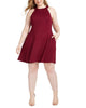 Speechless Women's Trendy Plus Size Bow-Back A-Line Dress Purple Size 14 - thumbnail