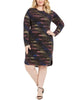 B Darlin Women's Plus All Over Disco Metallic Knee Length Cocktail Dress Black Size 24 - thumbnail