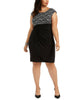 Connected Women's Plus Size Lace-Top Sheath Dress Silver Size 20 - thumbnail