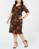 Connected Trendy Women's Plus Size Surplice Sheath Dress Black Size 20 - thumbnail