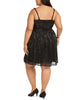 City Studios Women's Trendy Plus Size Juniors' Metallic Fit & Flare Dress Silver Size 22W - thumbnail