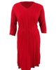 Connected Women's Plus Size Textured Sweater Dress Red Size 2X - thumbnail