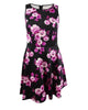 City Studios Women's Plus Floral Print A Line Dress Purple Size 18W - thumbnail