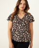 Amelia Ruched Sweetheart Blouse - thumbnail
