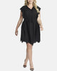Jessica Simpson Women'sTrendy Plus Cotton Tummy Control Schiffli Dress Black Size XL - thumbnail