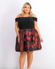 Morgan & Company Women's Plus Size Trendy Off-The-Shoulder Dress Black Size 18 - thumbnail