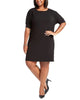 Michael Kors Women's Lace up Plus Shift Dress Black Size 0X - thumbnail