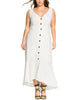 City Chic Sweety High/low Sundress White Size 24W - thumbnail