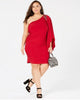 Morgan & Company Women's Plus Size One-Shouldered Dress Red Size 18W - thumbnail