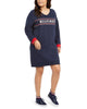 Tommy Hilfiger Women's Sport Plus Logo Print Sweatshirt Dress Blue Size 2X - thumbnail