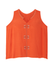 Bethany Sleeveless Embroidered Front V-Neck Blouse - thumbnail