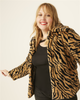 Meg Faux-Fur Zebra-Print Jacket - thumbnail
