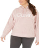 Calvin Klein Women's Plus Animal Print Hooded Sweatshirt Pink Size 3X - thumbnail