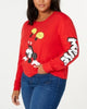 Love Tribe Women's Trendy Plus Mickey T-Shirt Red Size 1X - thumbnail