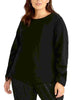 Rachel Roy Women's Trendy Plus Size Liya Drawstring-Sleeve Sweatshirt Black Size 2X - thumbnail