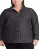 Ralph Lauren Women's Plus Belted Shirtdress Black Size 3XL - thumbnail
