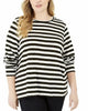 Michael Kors Women's Plus Size Striped Crewneck T-Shirt White Multi Size OX - thumbnail