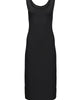 Ribbed Black Midi Dress - thumbnail