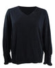 Lauren Ralph Lauren Women's Plus Buttoned-Cuff Long-Sleeve Sweater Black Size 2X - thumbnail