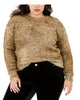 Rachel Roy Women's Plus Dehlia Metallic Crew Neck Sweater Yellow Size 1X - thumbnail