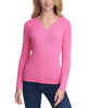 Tommy Hilfiger Women's Plus Cotton V Neck Sweater Pink Size 3X - thumbnail