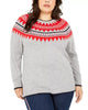 Tommy Hilfiger Women's Plus Wool Blend Ribbed Trim Pullover Sweater Gray Size 2X - thumbnail